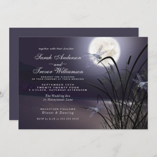 Dusty Plum Wedding Full Moon Dragonfly Pond Kaart