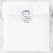 Dusty Plum Wispy Floral bedankt Ronde Sticker (Tas)