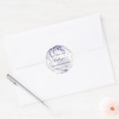 Dusty Plum Wispy Floral bedankt Ronde Sticker (Envelop)
