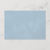 Dusty Powder Blue Roos Elegant Wedding Website Informatiekaartje (Achterkant)