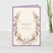 Dusty Purple Boho Wildflower QR Code Wedding (Voorkant)