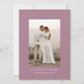 Dusty Purple Flowers Arch foto bruiloft uitnodigin Kaart (Achterkant)