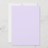 Dusty Purple Flowers Baptism Invitation Kaart (Achterkant)
