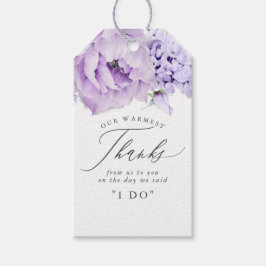 Dusty Purple Flowers Elegant Bedankt Cadeau Labels Cadeaulabel