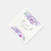 Dusty Purple Flowers Elegante Botanische Mr en Mrs Servet (Hoek)