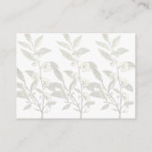 Dusty Purple Silver Gray Floral Rustic RSVP Card Informatiekaartje (Achterkant)