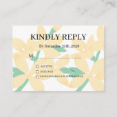 Dusty Purple Silver Gray Floral Rustic RSVP Card Informatiekaartje (Voorkant)