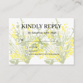 Dusty Purple Silver Gray Floral Rustic RSVP Card Informatiekaartje