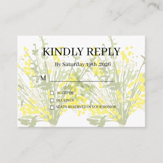 Dusty Purple Silver Gray Floral Rustic RSVP Card Informatiekaartje (Voorkant)