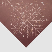 Dusty Red Snowflakes Kerst Tissue Paper Tissuepapier (Detail)
