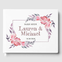 Dusty Red Waterverf Spring Flower Floral Wedding