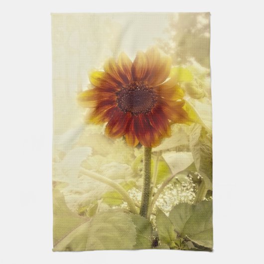 Dusty Retro Sunflower Kitchen Towel Theedoek (Verticaal)