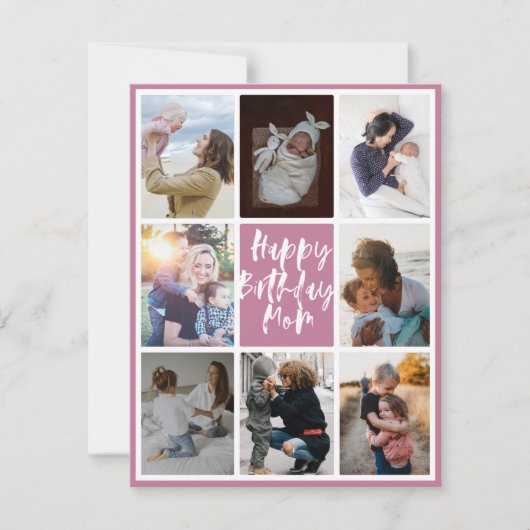 Dusty Roos 8 Foto Collage Happy Birthday mama (Voorkant)