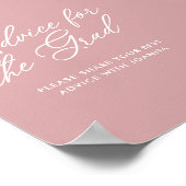 Dusty Roos Advies voor het Afstudeerder Teken Poster (Hoek)