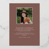 Dusty Roos Afstuderen Foto Folie Aankondiging (Achterkant)