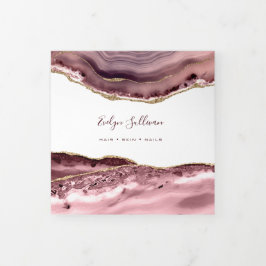 Dusty Roos Agate Trifold Brochure Drieluik Kaart