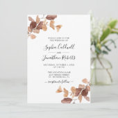 Dusty Roos All in One Boho Eucalyptus Wedding Kaart (Staand voorkant)
