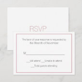 Dusty Roos and White Wedding Response Kaart (Voorkant / Achterkant)