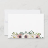 Dusty Roos Anemone Bouquet RSVP Card Kaartje (Achterkant)