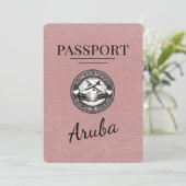 Dusty Roos Aruba Passport Bewaar de datum Save The Date (Staand voorkant)