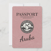 Dusty Roos Aruba Passport Bewaar de datum Save The Date (Voorkant)