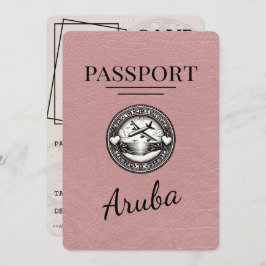 Dusty Roos Aruba Passport Bewaar de datum Save The Date