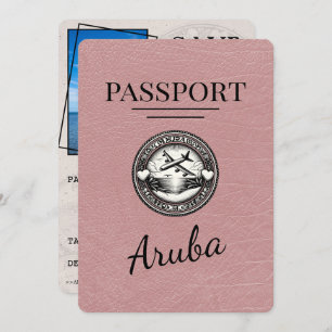 Dusty Roos Aruba Passport Bewaar de datum Save The Date