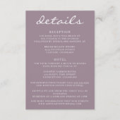 Dusty Roos Aspen Tree Wedding Informatiekaartje (Voorkant)