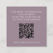 Dusty Roos Aspen Tree Wedding QR Informatiekaartje (Voorkant)