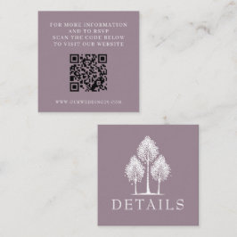Dusty Roos Aspen Tree Wedding QR Informatiekaartje