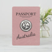 Dusty Roos Australia Passport Bewaar de datum Save The Date (Staand voorkant)