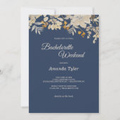 Dusty Roos Autumn Boho Bachelorette Weekend Invita Kaart (Voorkant)