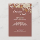Dusty Roos Autumn Boho Schedule Enclosure Kaart (Voorkant)