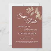 Dusty Roos Autumn Boho Wedding Save the Date (Voorkant)