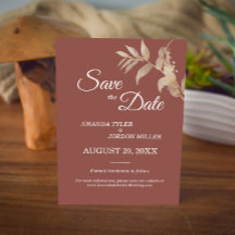Dusty Roos Autumn Boho Wedding Save the Date