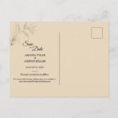 Dusty Roos Autumn Boho Wedding Save the Date Aankondigingskaart (Achterkant)