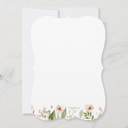 Dusty Roos Baby shower Invitation Kaart (Achterkant)