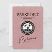 Dusty Roos Bahamas Passport Bewaar de datum Save The Date (Voorkant)