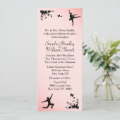 Dusty Roos Ballet Dance Wedding Uitnodiging (Staand voorkant)