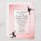 Dusty Roos Ballet Dance Wedding Uitnodiging (Voorkant)