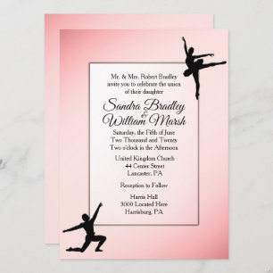 Dusty Roos Ballet Dance Wedding Uitnodiging