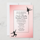 Dusty Roos Ballet Dance Wedding Uitnodiging (Voorkant)