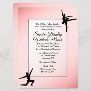 Dusty Roos Ballet Dance Wedding Uitnodiging