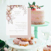 Dusty Roos Balloon Arch Baby shower Invitation Kaart