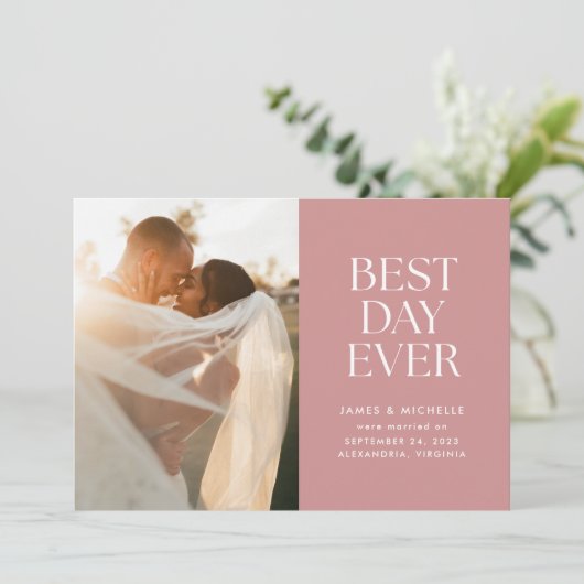 Dusty Roos Best Day Ever Wedding Announding Aankondiging (Staand voorkant)