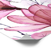 Dusty Roos Bloemen Bevestiging Welkomstbord Poster (Hoek)