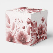 Dusty Roos Bloemen Favor Box Bedankdoosjes (Achterkant)