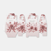 Dusty Roos Bloemen Favor Box Bedankdoosjes (Uitgevouwen)