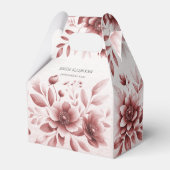 Dusty Roos Bloemen Favor Box Bedankdoosjes (Voorkant Zijde)