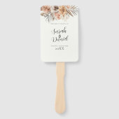 Dusty Roos Bloemen Krans Trouwprogramma's Handwaaier (Voorkant)